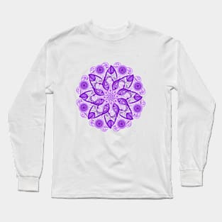 Purple Mandala Long Sleeve T-Shirt